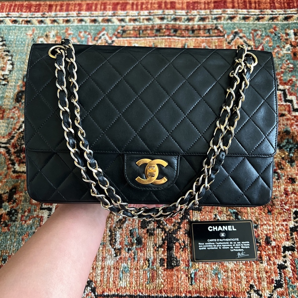 SOLD**Chanel Vintage Classic Medium Double Flap Bag - Picture 1 of 14